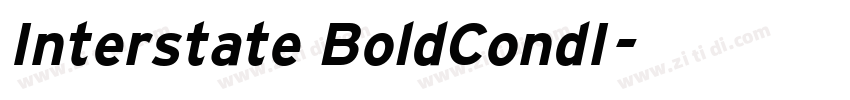 Interstate BoldCondI字体转换